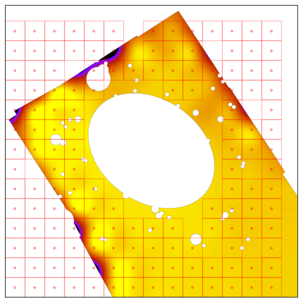 Sky-subtract meshes for MIPS1 image of NGC4254.